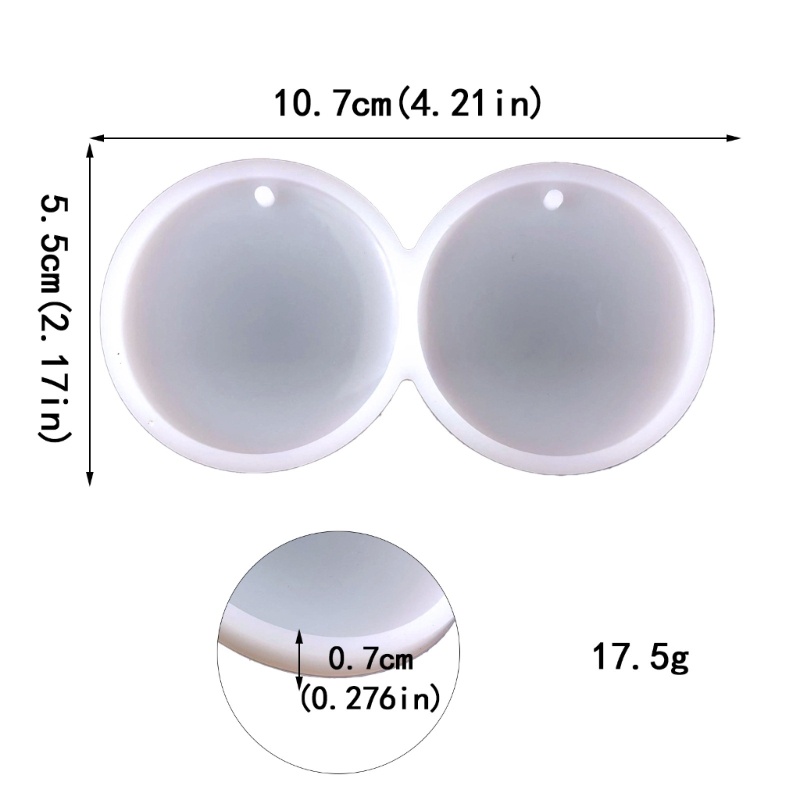 Khuôn Silicone Làm Khuyên Tai / Móc Khóa Thủ Công Hình Tròn Cho Người Mới Bắt Đầu