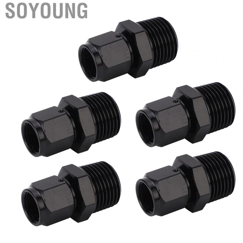 Soyoung 6AN To 1/2 NPT Adapter  Rustproof Aluminum Alloy Replacement Corrosion Proof Female Male Swivel for Fuel Filter Line