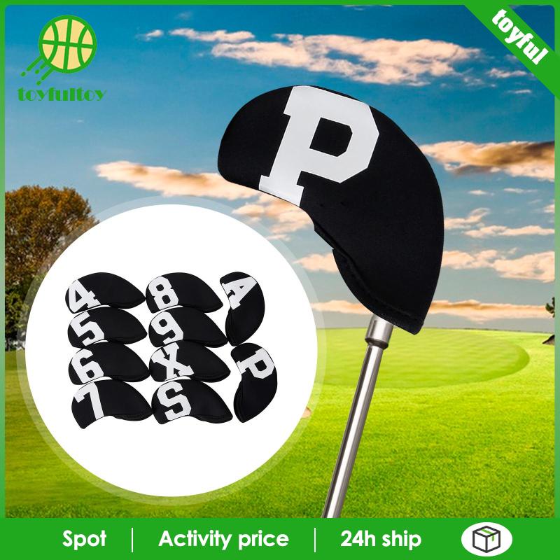 Set 10 Vỏ Bọc Bảo Vệ Đầu Gậy Đánh Golf Bằng Sắt Chuyên Dụng