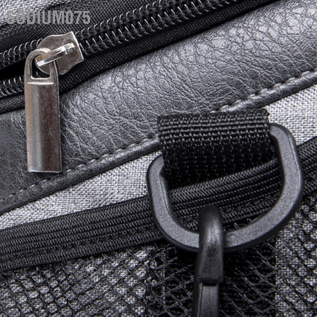 Sodium075 Túi đựng tã cho xe đẩy em bé Công suất lớn Nhiều túi Khóa kéo đồ mẹ có dây đeo