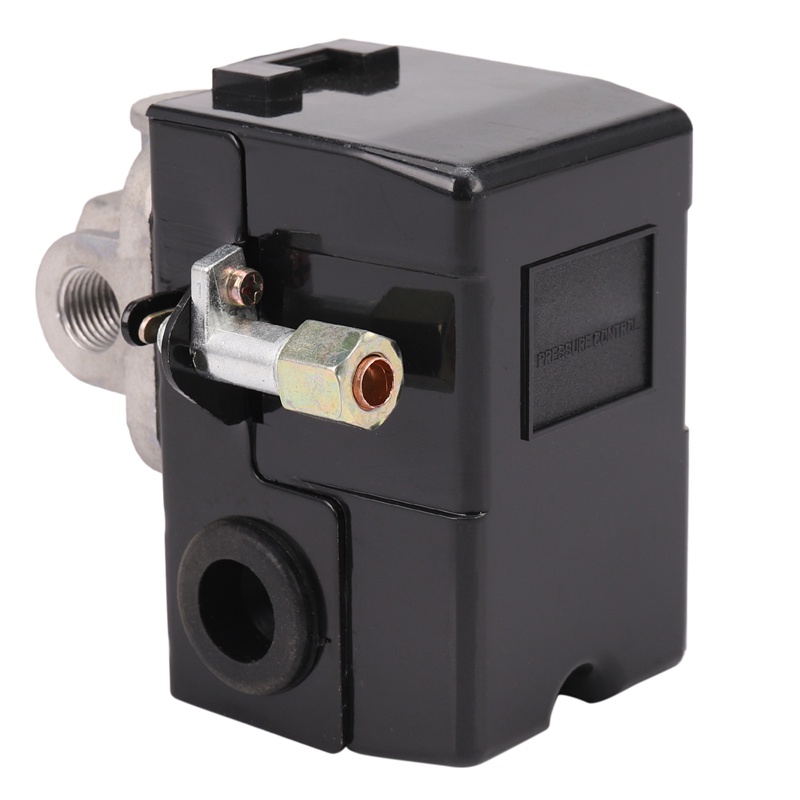 Điều khiển công tắc áp suất Máy nén khí 140-175 PSI 4 cổng Heavy Duty 26 AMP Black