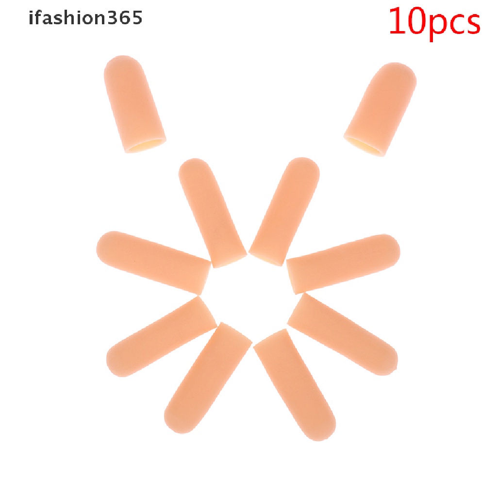 Set 10 Nắp Silicon Bảo Vệ Ngón Tay Giảm Đau Tiện Dụng ifashion365