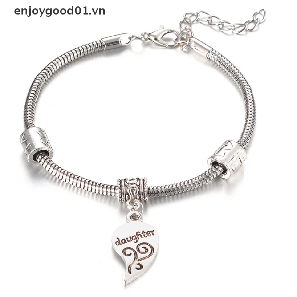 Set 2 Vòng Tay Mặt Trái Tim Cho Mẹ Và Con Gái