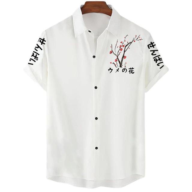 Áo Sơ Mi Tay Ngắn Dáng Rộng Thoáng Khí In Họa Tiết Hoa Phong Cách Hawaii Thời Trang Mùa Hè 2023 Cho Nam Giới Có Size 5xl