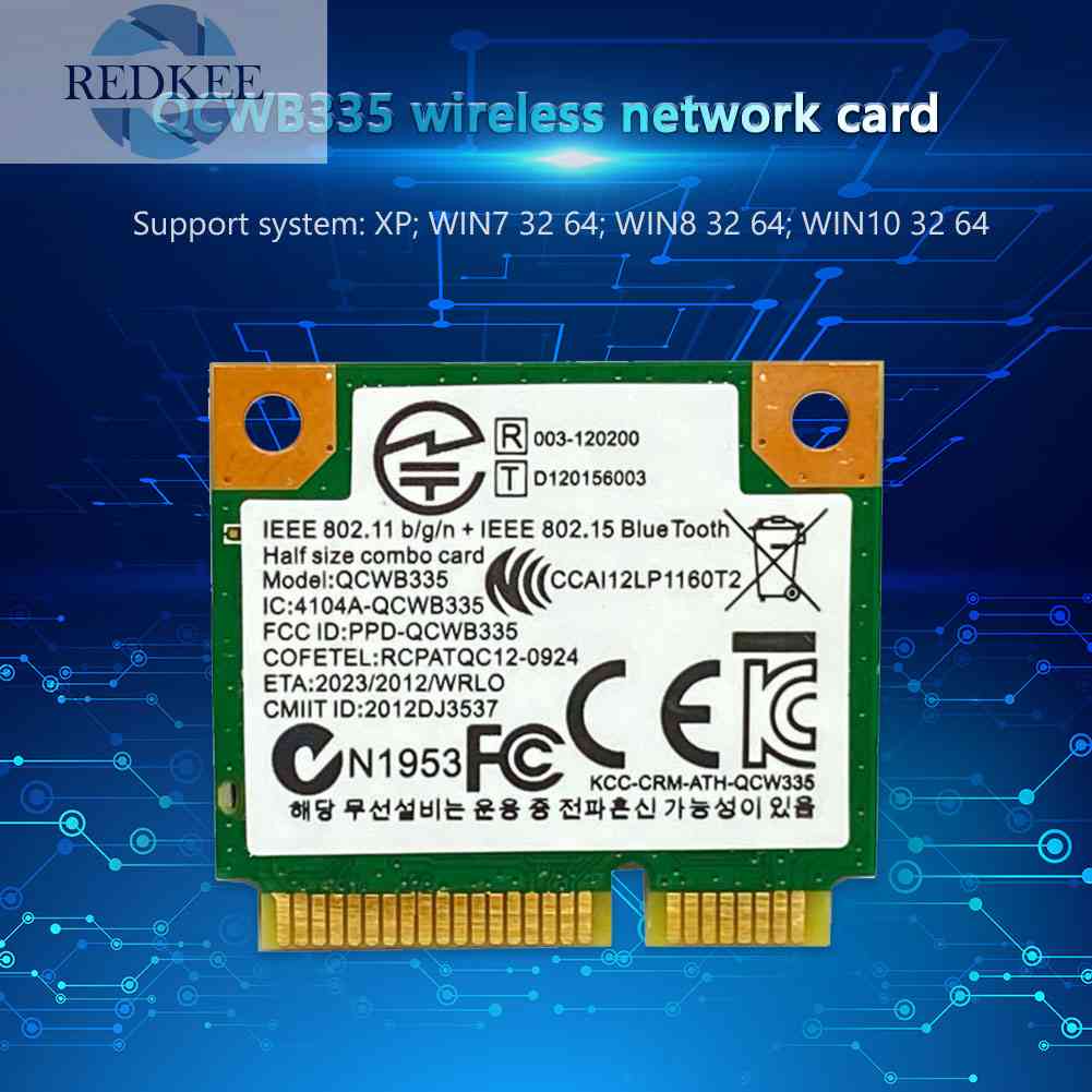 Thẻ WiFi Không Dây QCWB335 Half Mini PCIe Bluetooth 4.0 Cho Laptop