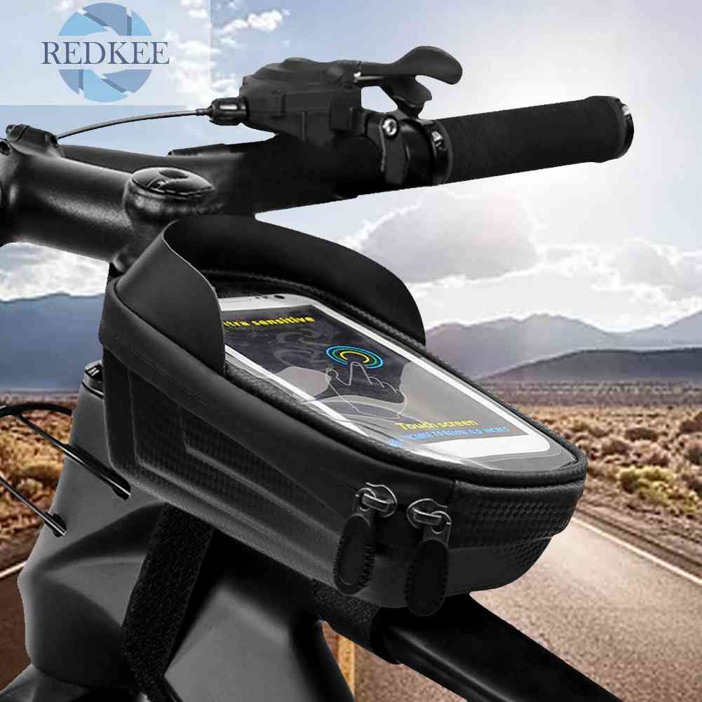 [Bán Chạy!!!]Túi Đựng Điện Thoại 5 Kiểu Vỏ Cứng Chạm Cảm Ứng Màn Hình Gắn Khung Trước Xe Đạp MTB