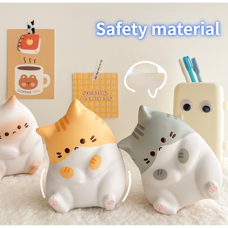 Đồ Chơi Xốp Squishy Giảm Stress Hình Mèo Dễ Thương Cho Bé