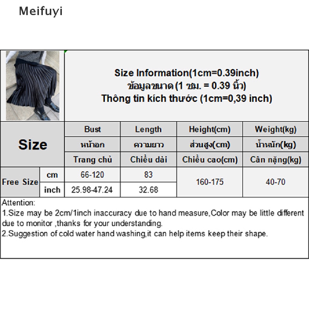 [Meifuyi] Chân Váy Dài Xếp Ly Lưng Cao Xếp Ly Màu Sắc Kim Loại Cao Cấp Phong Cách Vintage Hàn Quốc S Saias COD
