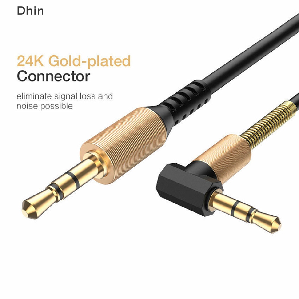 Dây Cáp Âm Thanh Nối Đầu Cắm 3.5mm Chữ L Cho Xe Hơi