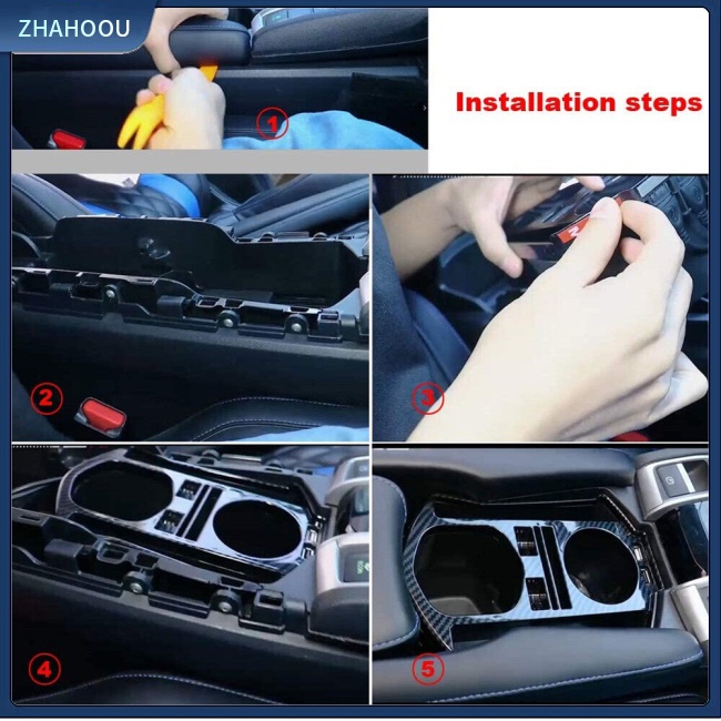 ☃Nhà Cửa☃ Khung Gắn Bảng Điều Khiển Xe Hơi Bằng Sợi Carbon Cho 16-20 Tenth Generation Civic