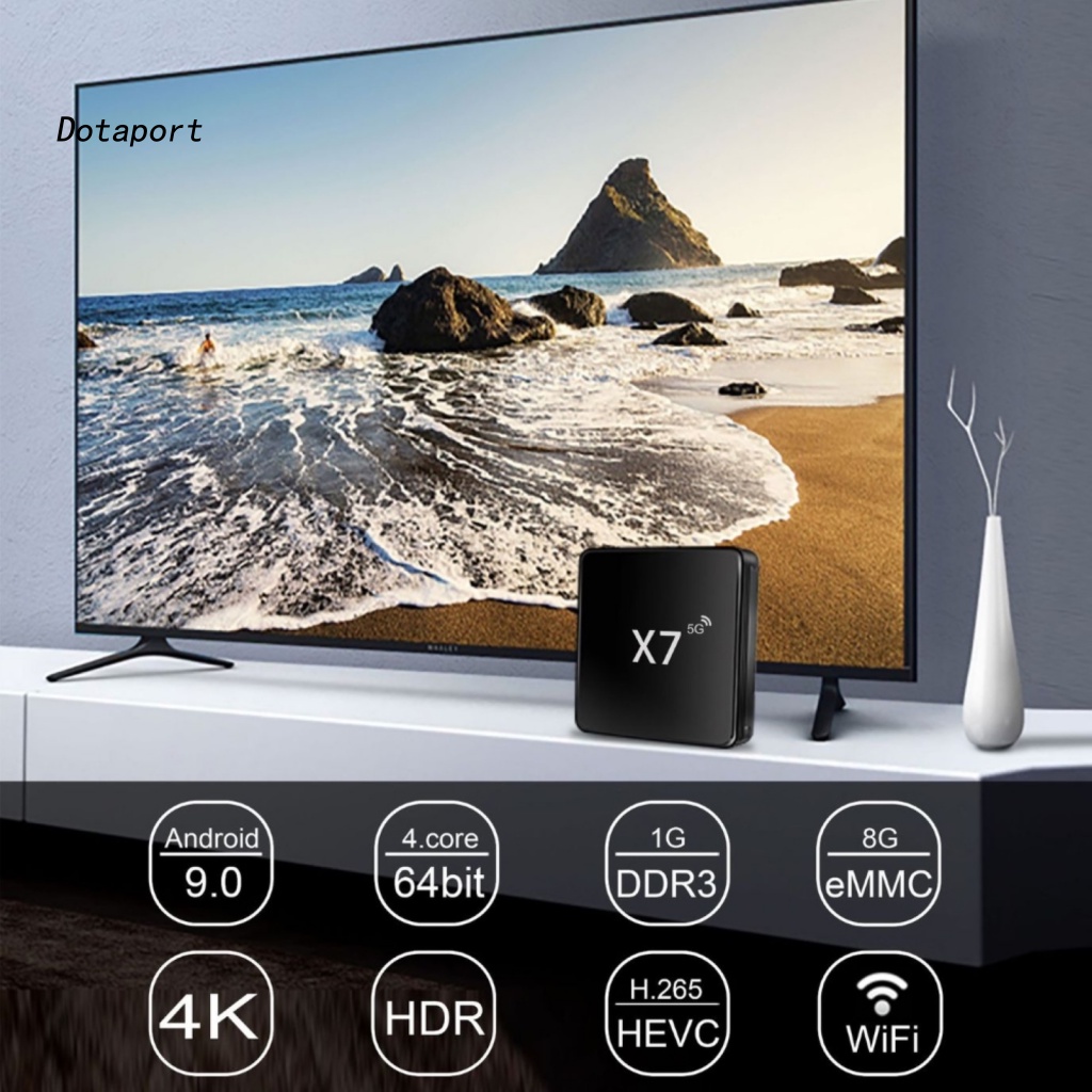 Băng Tần Kép 24. KDDT- X7 Quad CoreBộ TV Box G / 5G 4K HDMI Chuẩn EU / UK / US Và Phụ Kiện