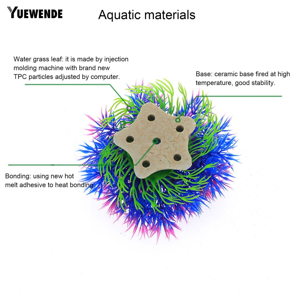 Cỏ Nhựa Nhân Tạo YE.B Không Phai Màu Trang Trí Bể Cá