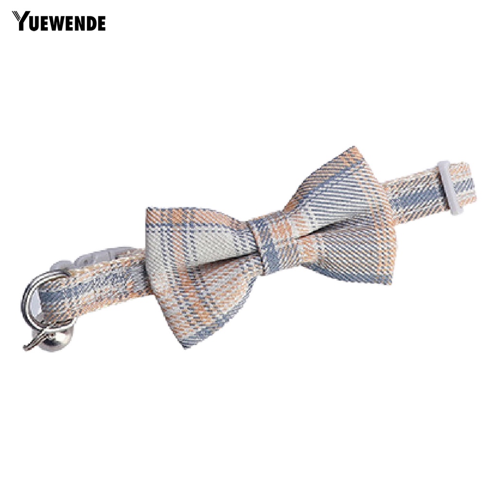 Vòng Cổ Gắn Chuông Họa Tiết Sọc Caro Cho Thú Cưng