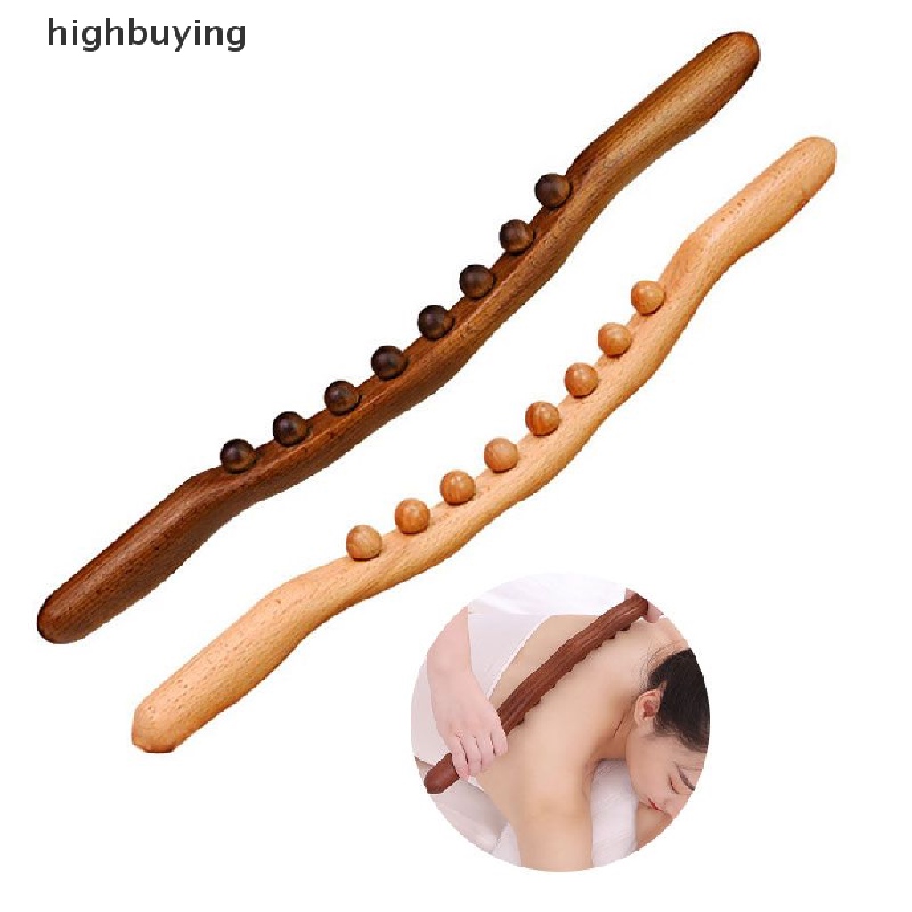 Gậy Mát Xa Lưng 8 Hạt Gỗ Carbon Chuyên Dụng