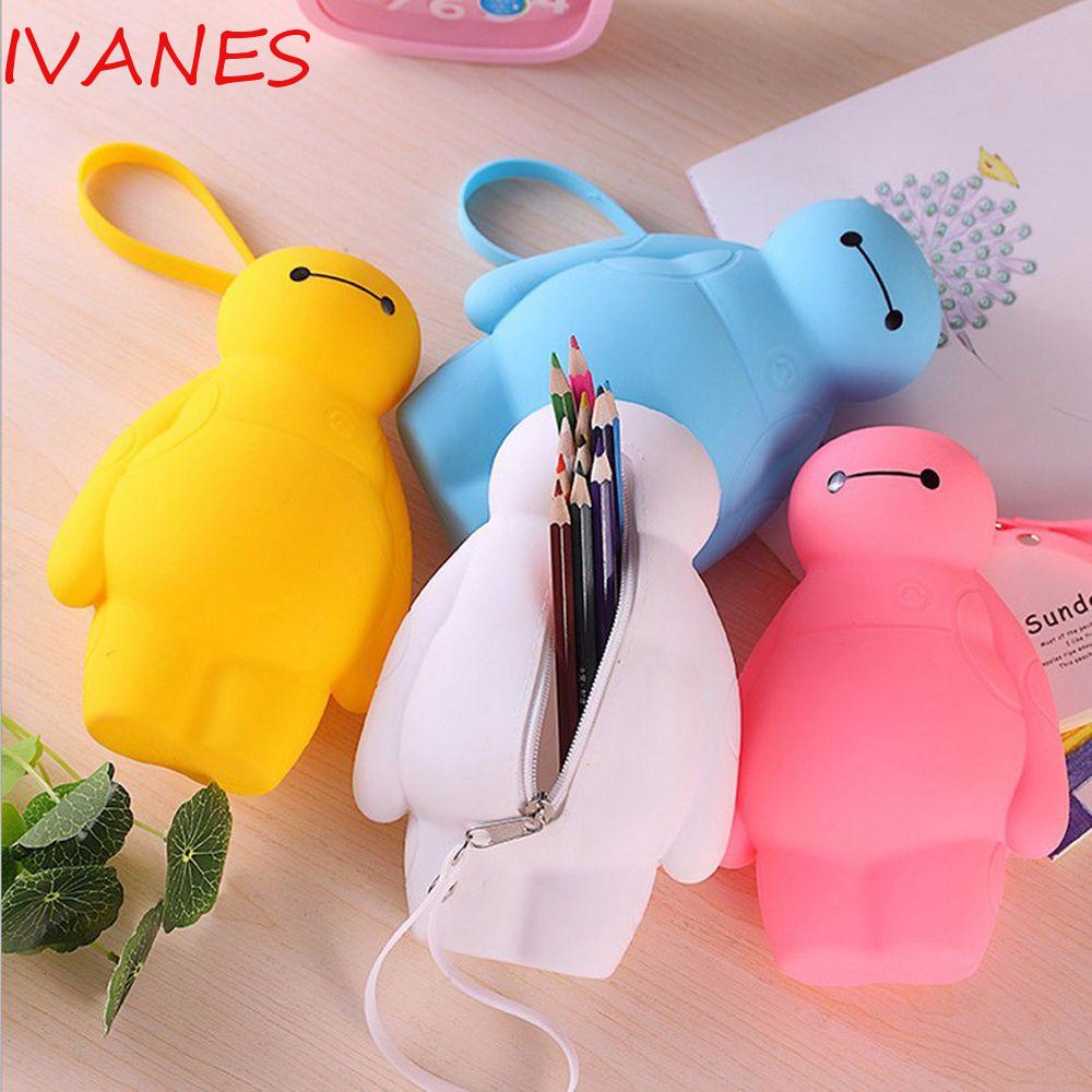 Túi Đựng Bút Silicone Đa Năng In Hình Baymax Big Hero 6
