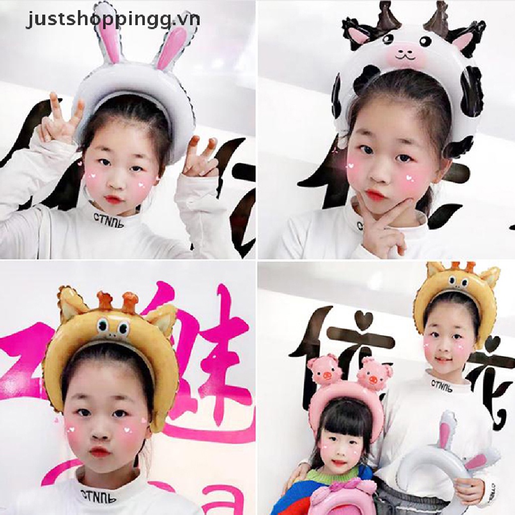 Set 20 Băng Đô Cài Tóc / Bong Bóng Hình Động Vật Dễ Thương Cho Bé