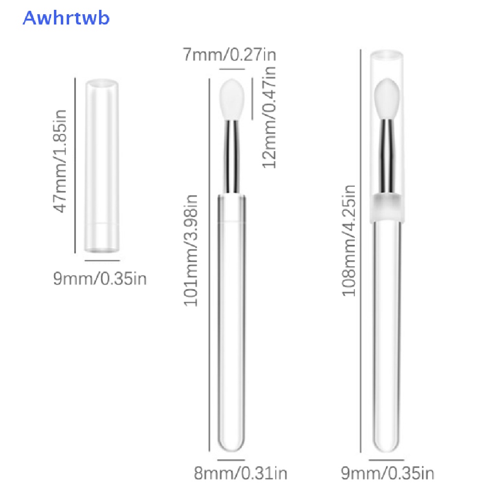 Cọ Tô Son Môi Bằng Silicone Kèm Nắp Đậy Chống Bụi Mới