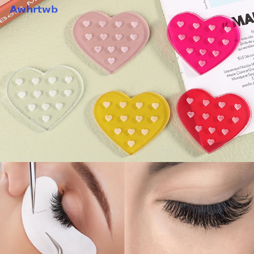 Khay Đựng Lông Mi Giả Bằng Acrylic Hình Trái Tim Tiện Dụng Mới