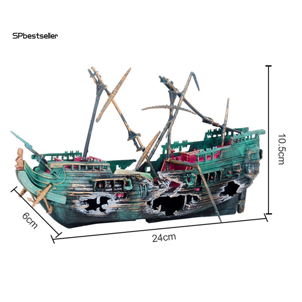 Thuyền Nổi Bằng Nhựa Trang Trí Bể Cá