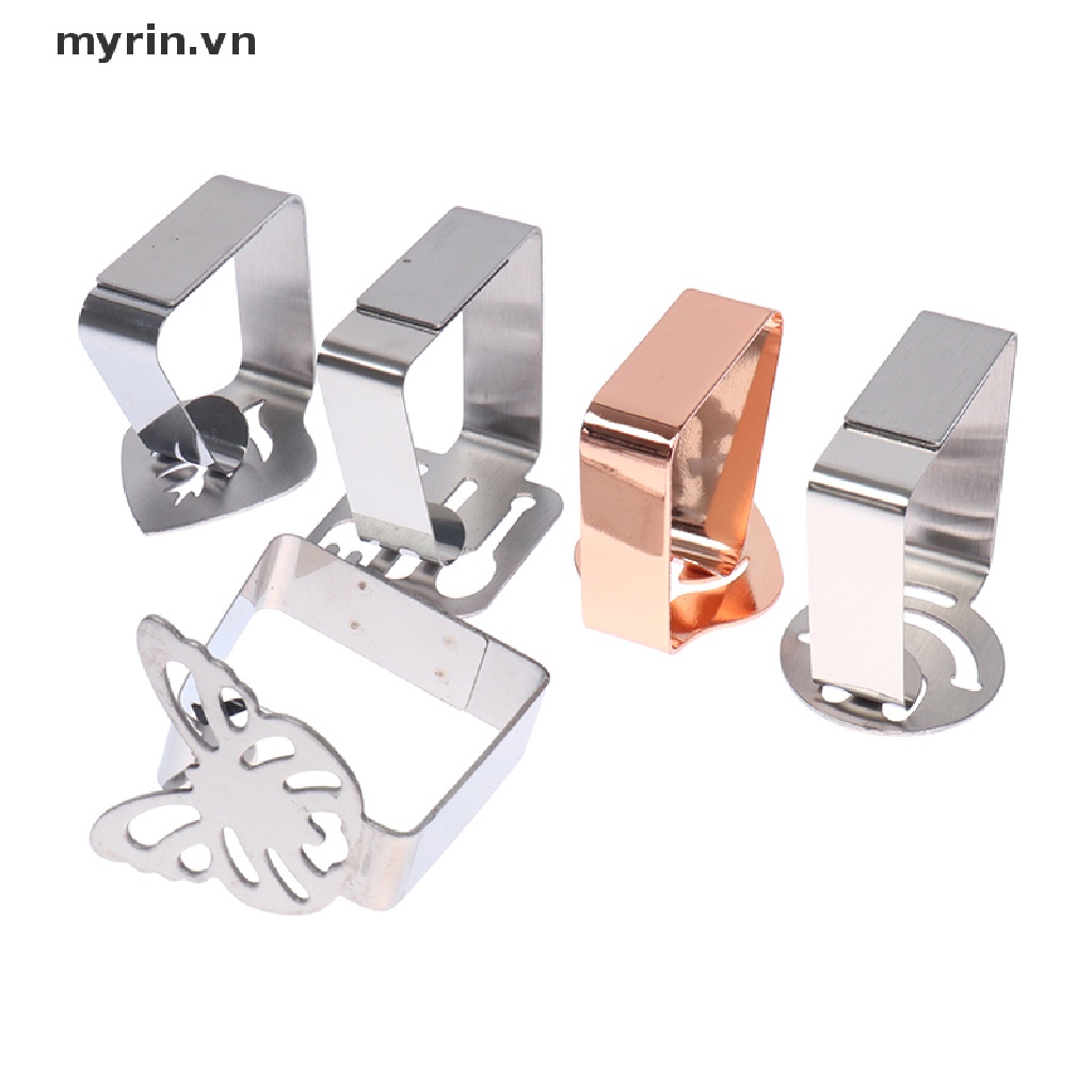 Kẹp Cố Định Khăn Trải Bàn Bằng Thép Không Gỉ Hình Chiếc Lá