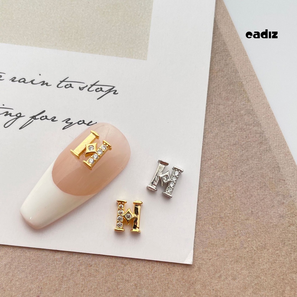 Set 10 Phụ Kiện Trang Trí Móng Tay Nghệ Thuật Hình Học Bướm Vương Miện Rỗng Bằng Kim Loại Cá Tính