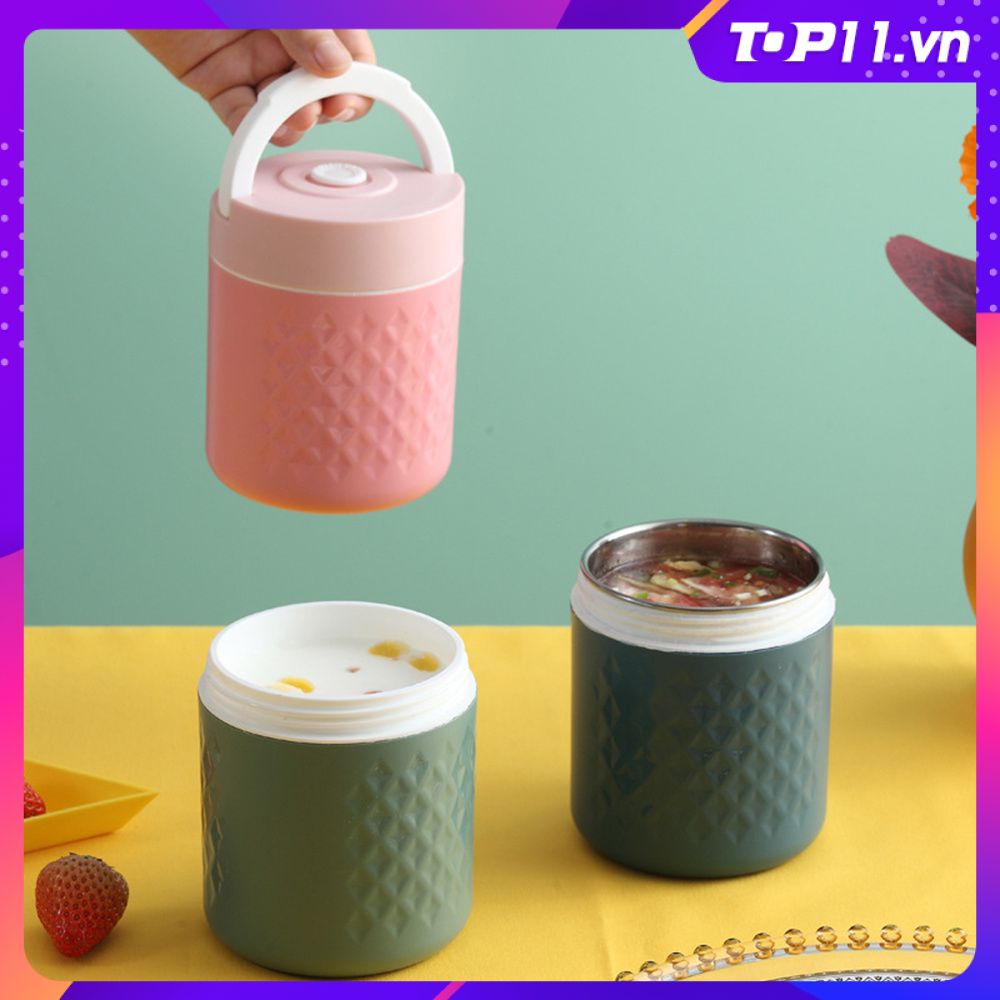 Cốc Súp Inox 304 Phong Cách Nhật Bản Bình Đựng Súp Hộp Bento Cốc Giữ Nhiệt Súp Cháo Top11.vn