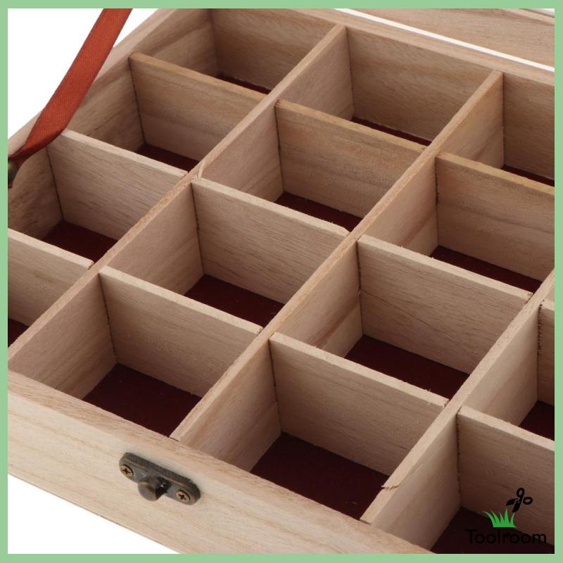 Hộp Đựng Trang Sức Bằng Gỗ 16 Ngăn Tiện Lợi