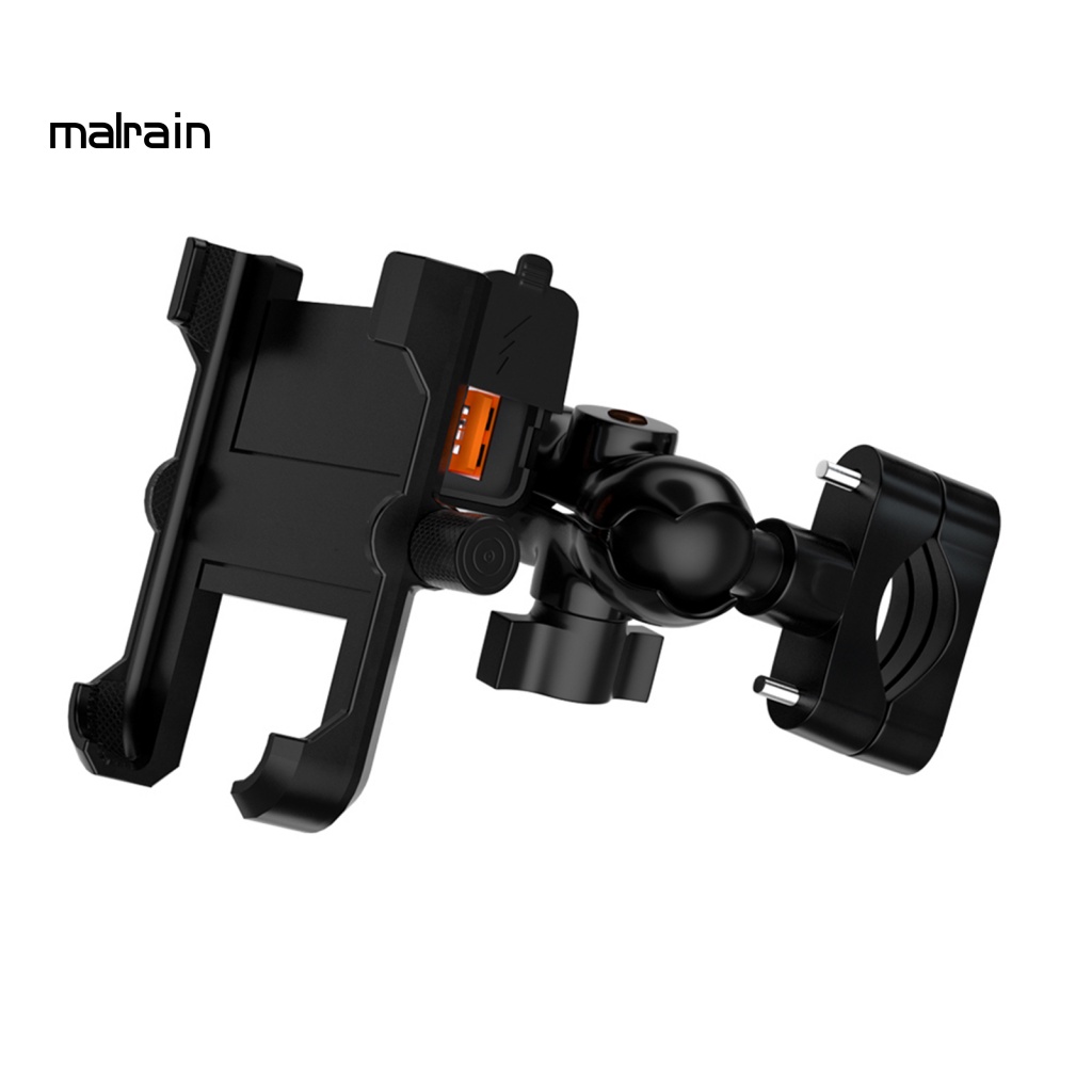 Giá Đỡ Điện Thoại QC 3.0 Bằng Hợp Kim Nhôm Chống Thấm Nước Dành Cho Xe Mô Tô