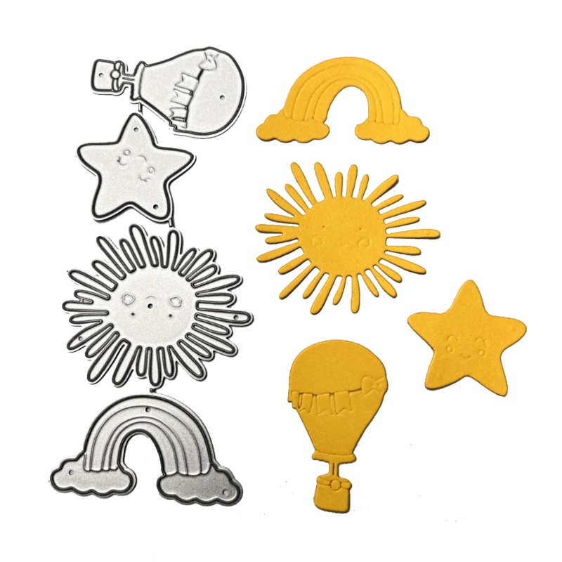 ✿ Khuôn Cắt Giấy Kim Loại Hình Hoa Hướng Dương Trang Trí Thẻ Scrapbook