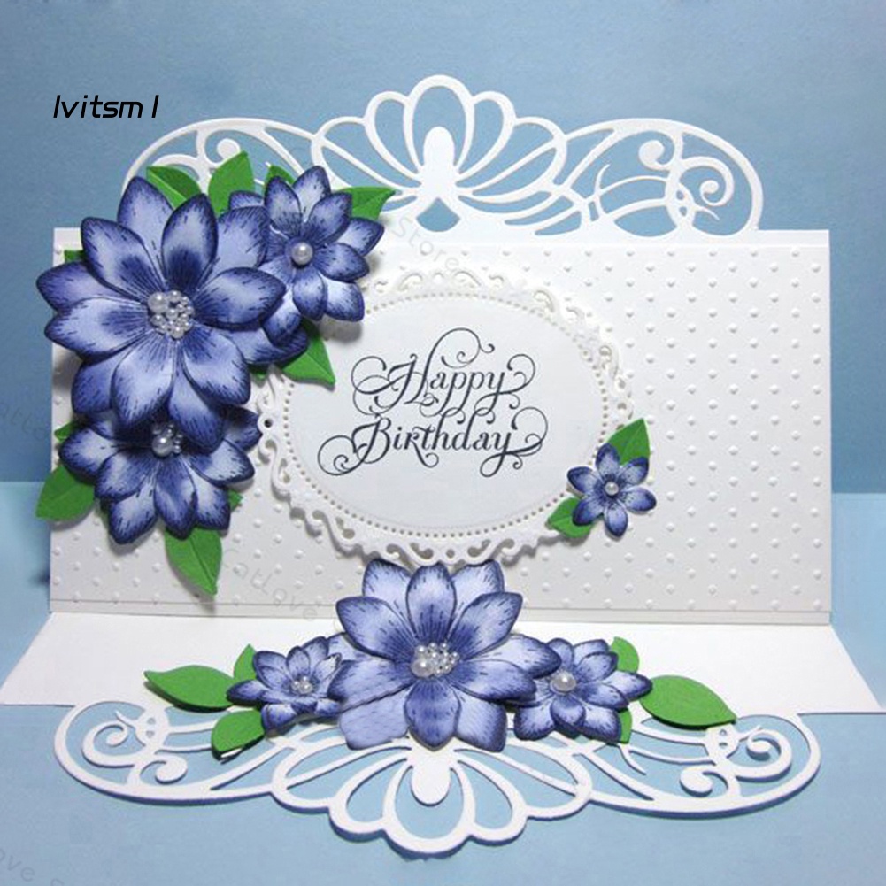 Khuôn Cắt Giấy Làm Từ Kim Loại Hình Hoa Trang Trí Scrapbook