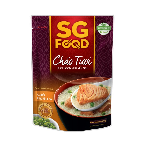 Lốc 51 - Combo 5 Cháo Tươi Sài Gòn Food 240G (Thịt Bằm, Sườn Non, Lươn, Cá Lóc, Cá Hồi)