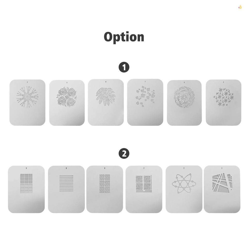 Bộ 6 Thẻ Đồ Họa Gobos Bằng Kim Loại Với Họa Tiết Rỗng Để Chụp Ảnh