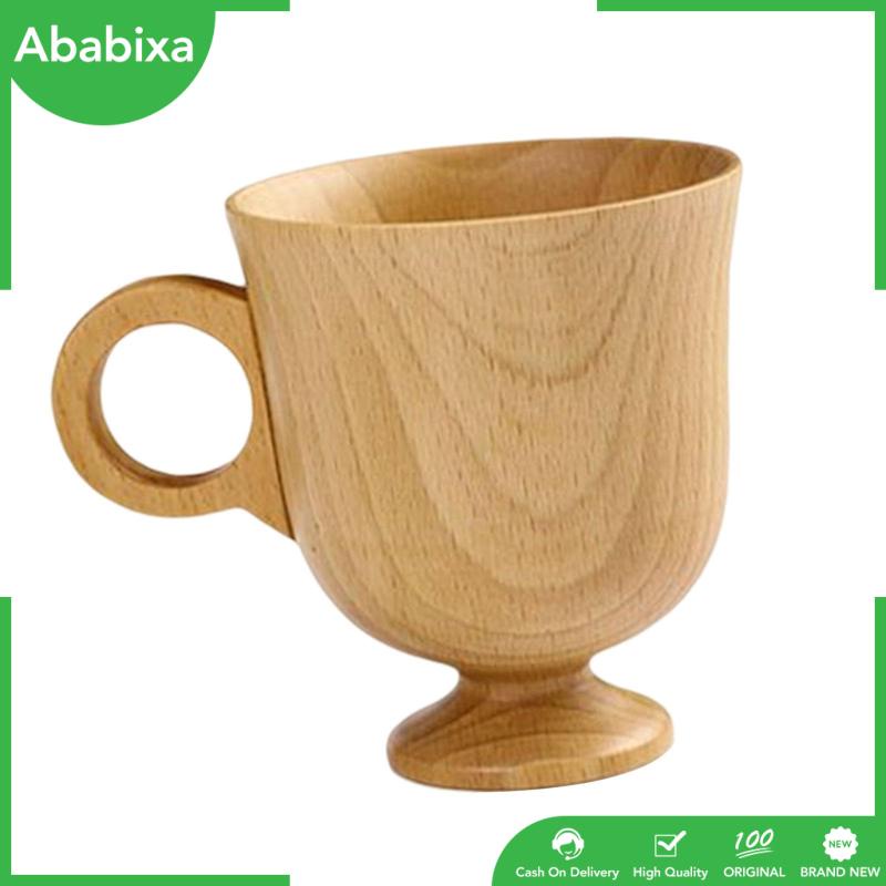 Cốc Uống Trà / Cà Phê Có Tay Cầm Bằng Gỗ 150ml / 300ml Phong Cách Nhật Bản