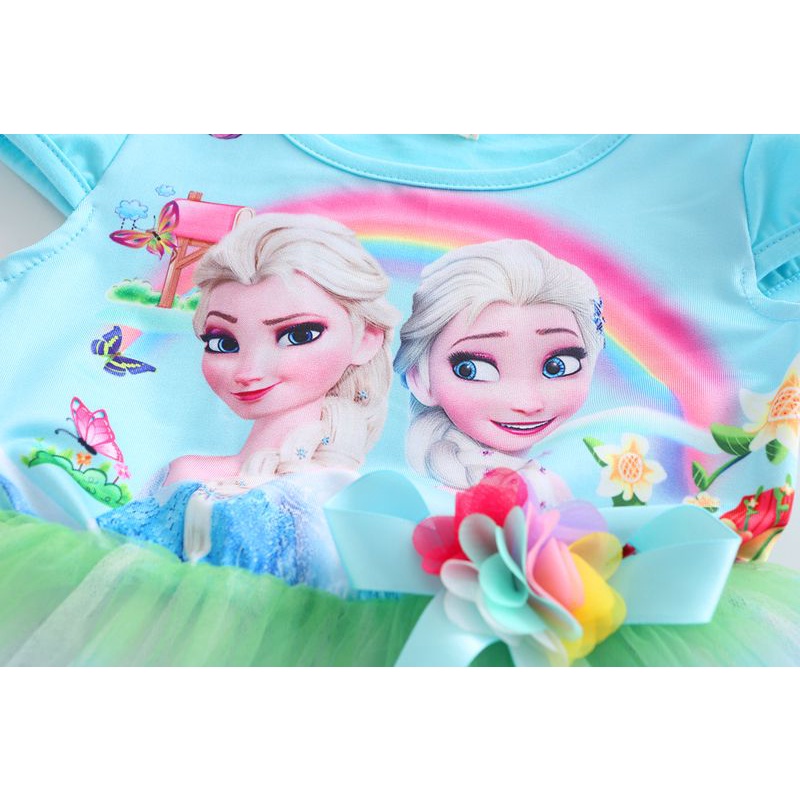 Đầm Công Chúa Chất Liệu Cotton Phối Lưới Đính Kim Sa Nhiều Màu Thời Trang Xinh Xắn Cho Bé Gái