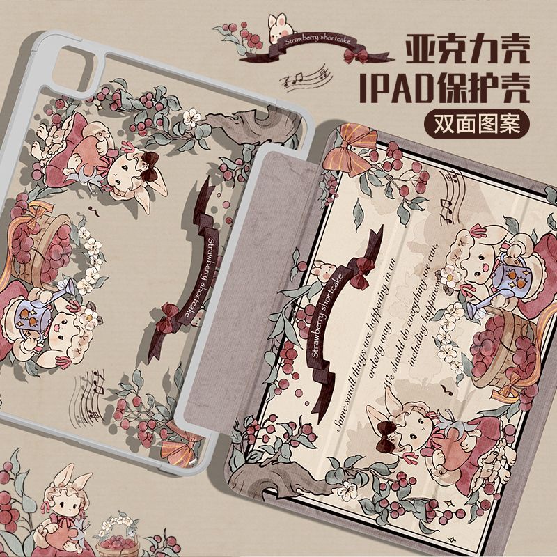 Ốp Máy Tính Bảng Bằng acrylic Hình Thỏ Cho iPad Air 4 Gen10 gen9 Air4 5 10.9 gen9 gen8 gen7 10.2Air1 / 2 9.7 Mini 4 5 Pro12.9