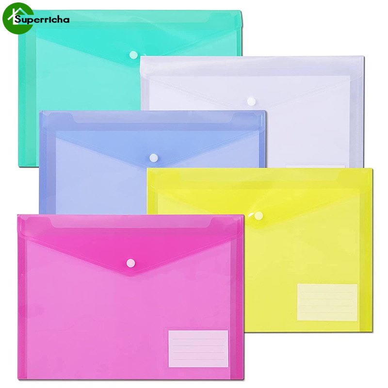 Túi Đựng Tài Liệu Khổ A4 Bằng Nhựa PVC Trong Suốt Dày Dặn Chống Thấm Nước Chất Lượng Cao