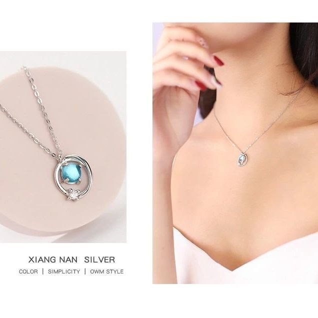 Vòng cổ Mạ Bạc Mặt Hình Hành Tinh Sang Trọng