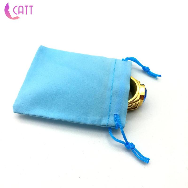 1 [Dadada1] 50 Túi Dây Rút Bằng Nhung Mềm Đựng Quà Giáng Sinh / Đám Cưới Màu Đỏ