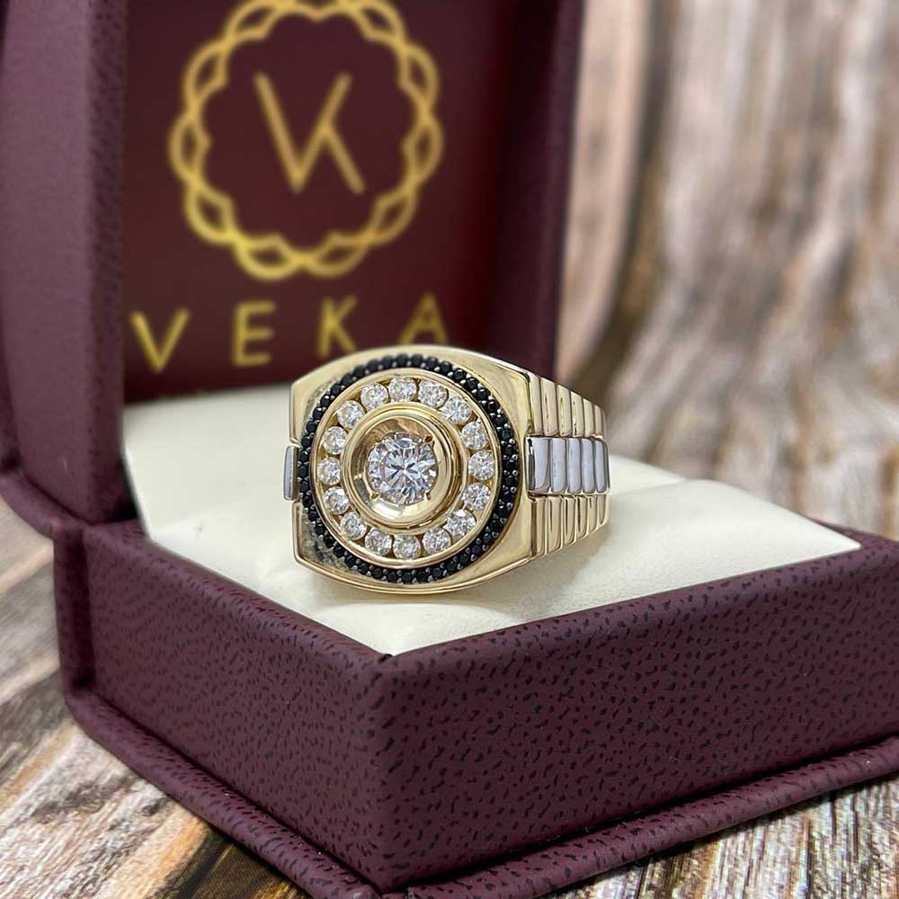 Nhẫn Thép Titan Đính Đá Zircon Sang Trọng Phong Cách Hip Hop Cho Nam