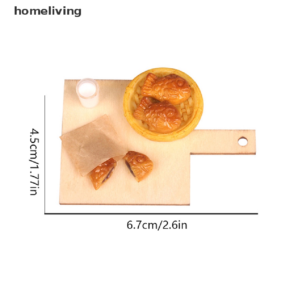 1 Set Mô Hình Thức Ăn Nhanh Trang Trí Nhà Búp Bê Tỉ Lệ 1: 12