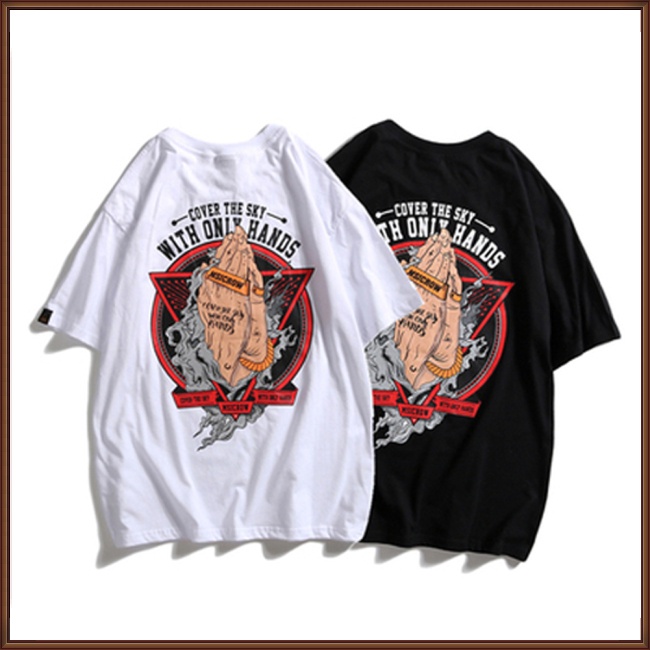 Áo Thun Tay Ngắn Dáng Rộng In Họa Tiết Thời Trang Cho Cặp Đôi