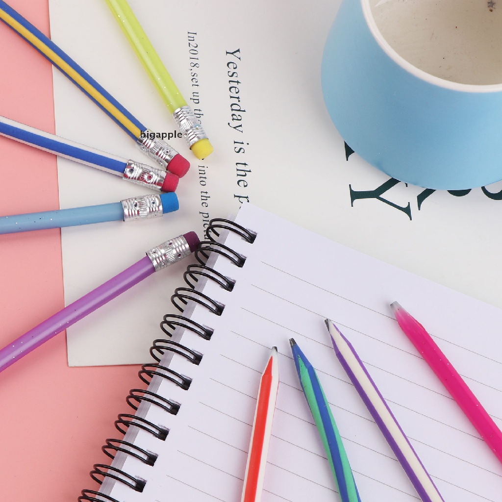 Bigapple Bút Chì Kẻ Sọc Mềm Dẻo Uốn Cong Linh Hoạt Nhiều Màu Sắc RDG Cho Trẻ Em