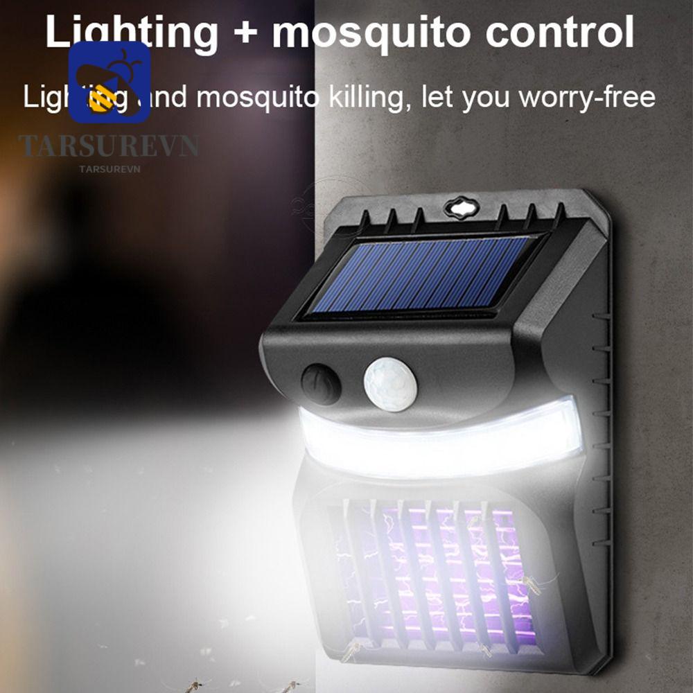 Tarsurevn Đèn LED Năng Lượng Mặt Trời Diệt Côn Trùng Vật Lý Mosauito Màu Tím