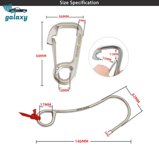 Galaxy Móc Đơn Bằng Thép Không Gỉ 316 Chống Mòn Dùng Khi Đi Lặn