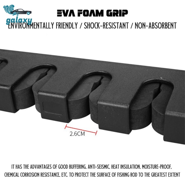 Galaxy Giá Đỡ Cần Câu Cá 6 Lỗ Gắn Tường Tiện Dụng