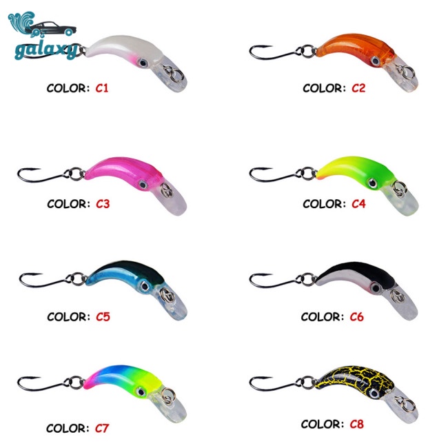 Galaxy Mồi Giả Nhử Cá Hình Nơ Bằng Nhựa Cứng 3.8cm / 1.5g