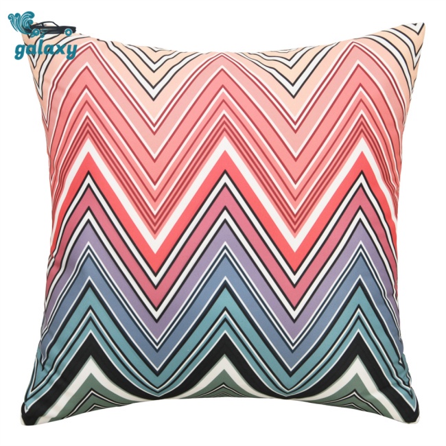 Galaxy Bộ 2 Vỏ Gối Họa Tiết Sọc Nhiều Màu Sắc Trang Trí Giường Ngủ