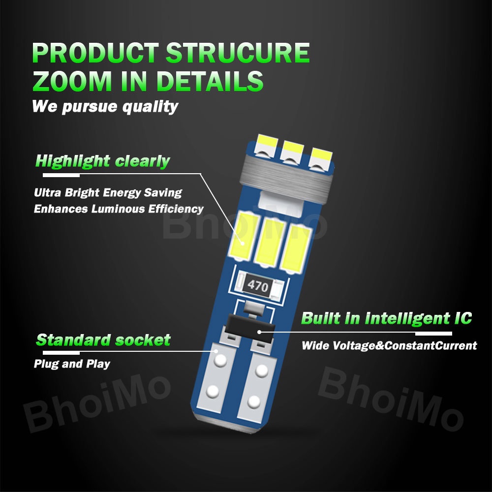 Đèn LED T5 2021 9SMD W3W 3014 17 73 74 27 21 T5 DC12V Chuyên Dụng Cho Bảng Điều Khiển Xe Hơi