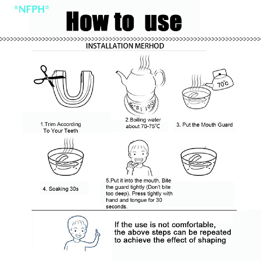 Nfph &gt; Bảo Vệ Răng Miệng Bằng EVA Mềm Chuyên Nghiệp An Toàn Khi Chơi Thể Thao / Muay Thá