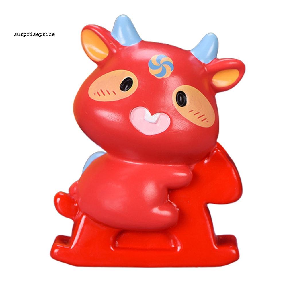Đồ trang trí Con Trâu May Mắn Mini Bằng Nhựa Ox Buffalo Trang Trí Tiểu Cảnh